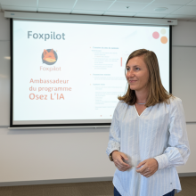 Louise, la co-fondatrice de la société Foxpilot