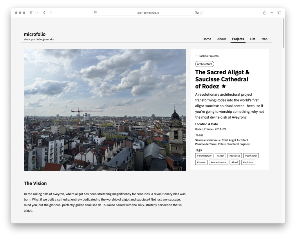 Page projet