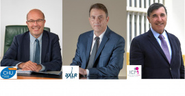 Thomas Le Ludec, Directeur Général du CHU,  Philippe Nerin, Président de la SATT AXLR, Pr Marc Ychou, Directeur Général de l'ICM Ⓒ AxLR